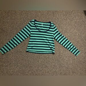 Striped Shirt - Green and Navy